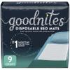 Goodnites Disposable Bed Pads/Mats for Bedwetting, 2.4 x 2.8 ft, 9 Ct view 1
