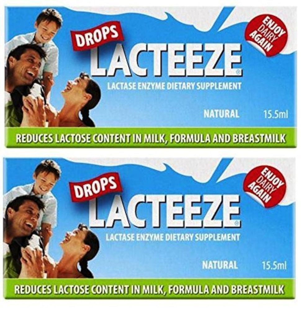 2 pack Lactase Enzyme Lacteeze Drops 15.5 ml Liquid