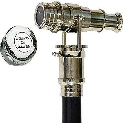 Walking Stick Cane 3 Fold Brass