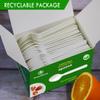 GreenWorks Heavy-duty Compostable Spoons,BPI Certified,100 Count Large Disposable Cutlery Spoons view 4