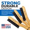 Clothes Brush Garment Brush-USA-Lint Brushes for Clothes, Lint Remover for Clothes 100% Boar Bristle Men's Wool Suit Brush, Suede, Furniture and Upholstery, Hat Brush view 2