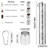 7 Days Pill Case, Portable Pill Box, Messar 7 Compartments Aluminum Alloy Weekly Pill Holder Waterproof Medicine Organizer Travel Pill Tube Pill Bottle Pill Container with Keychain and Carabiner view 4