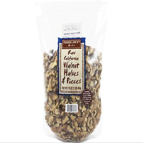 Trader Joes Raw California Walnut Halves & Pieces - 1 lb.
