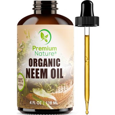 Organic Neem Oil for Skin and for Hair 100% Pure Cold Pressed Neem Oil for Essential Oil Mixing Massage Oils Nem Oils Spray for Indoor Plants 4 oz