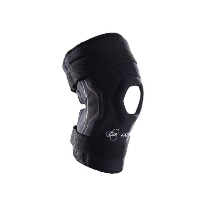 DonJoy Performance Bionic Hinged Knee Brace - Bilateral Ligament Protection for Hyperextension, Sprains, Meniscus Injury - Black, Medium