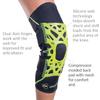 DonJoy Performance WEBTECH Knee Support Brace for Men and Women | Knee Pain Relief Support with Compression Undersleeve | Silicone Web Technology with Silicone Web Technology: Slime Green, Small view 2