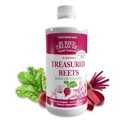 Buried Treasure,Treasured Beets, 16oz 48 Servings, Nitric Oxide Supporting Superfood Supplement