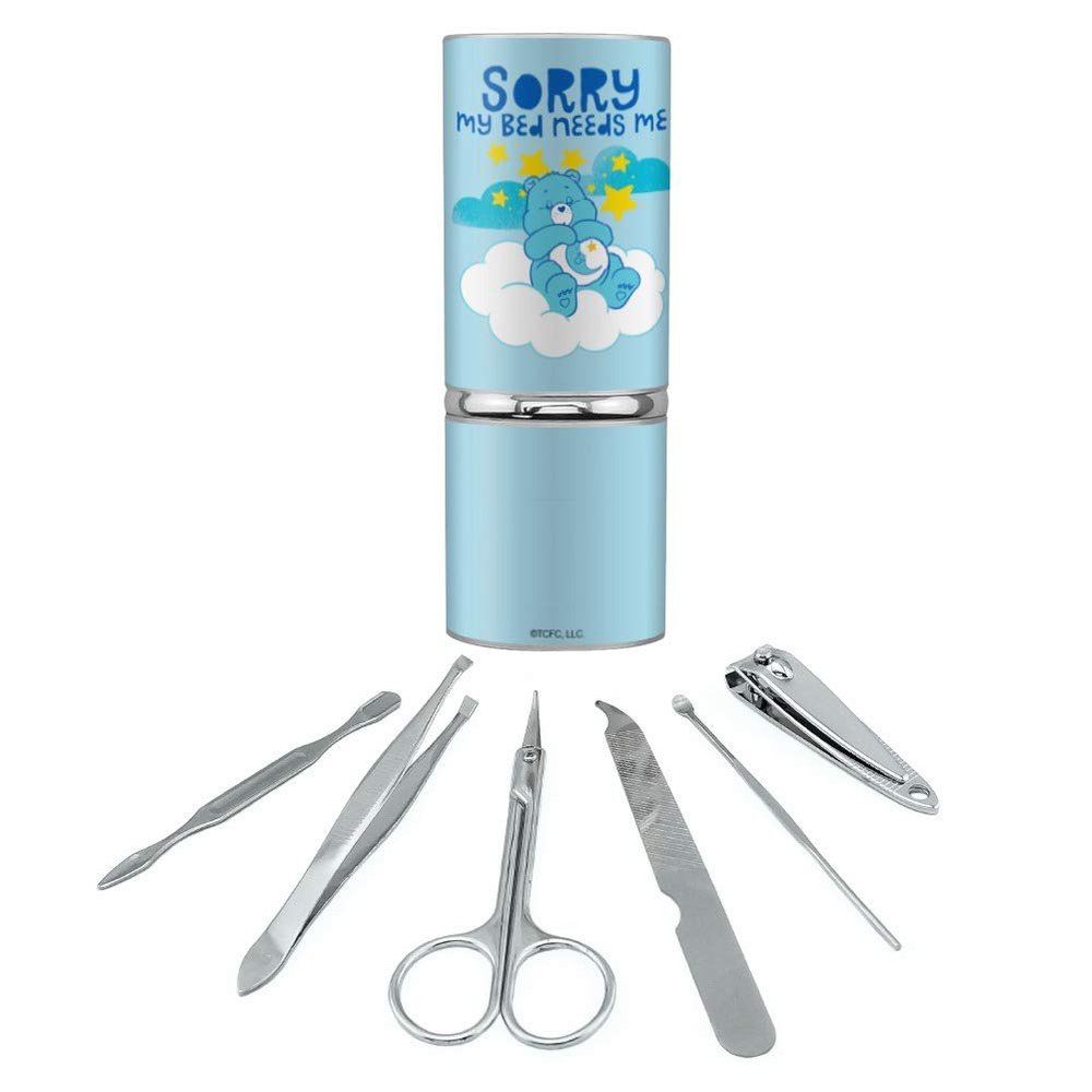 Care Bears Bedtime Bear My Bed Needs Me Stainless Steel Manicure Pedicure Grooming Beauty Care Travel Kit