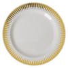 10.25in. Gold Radial Design Premium Plastic Wedding Plates (40 Pack) China-Like view 1