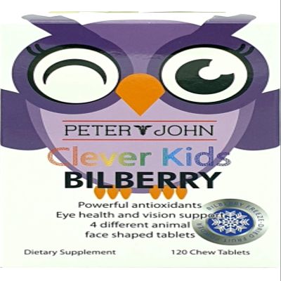 Kids Vision Support Bilberry 120 Chew Tablets Made in New_Zealand Children's Eye Health Formula (1 Pack)