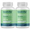 BESTVITE Vitamin B-2 (Riboflavin) 400mg (240 Vegetarian Capsules) (120 x 2) - High Potency  Energy, Skin & Cellular Health  Healthy Nervous System Support  Vegan  Gluten Free - No Stearates view 1