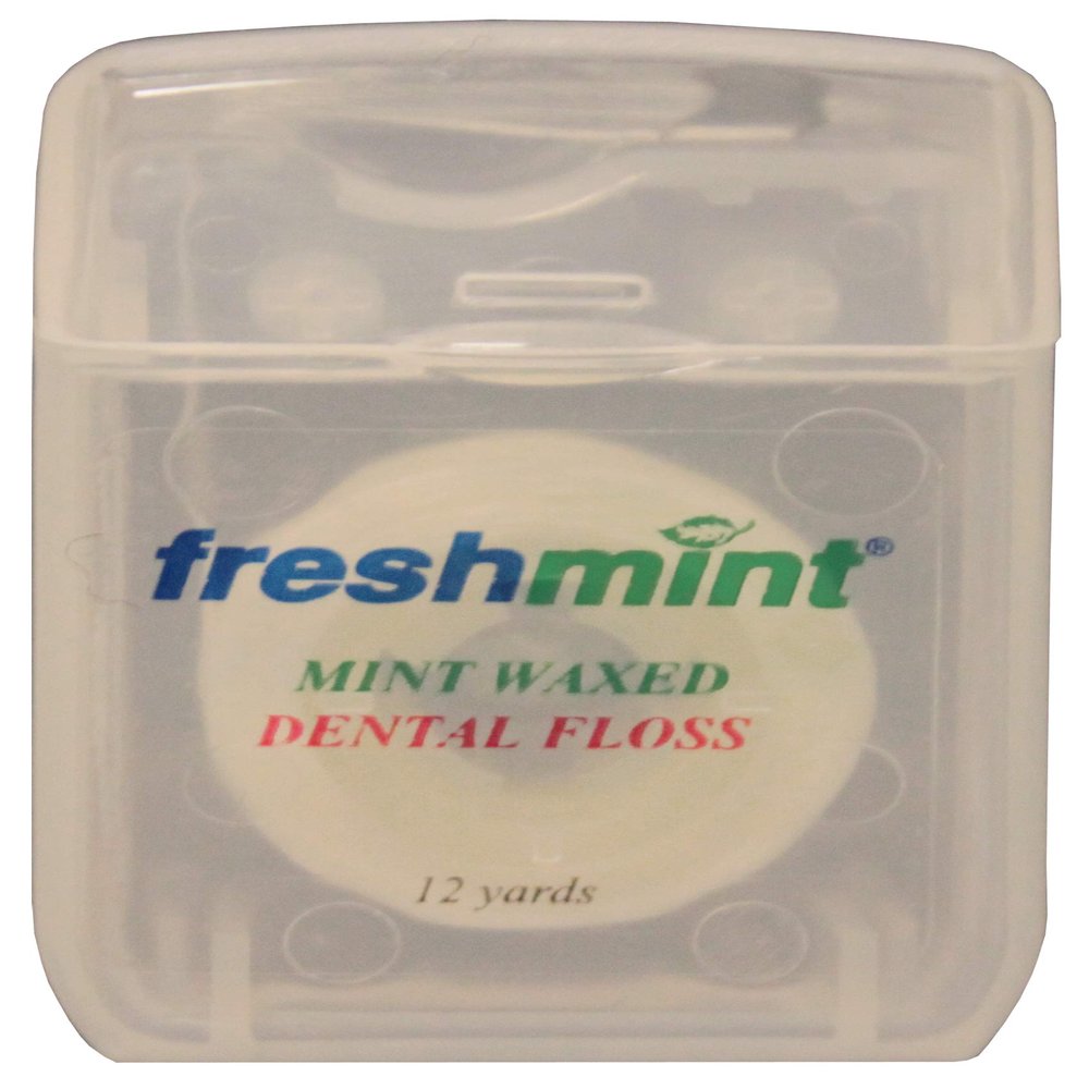 12 Spools of Freshmint 12 Yards Mint Waxed Dental Floss