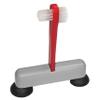 Rehabilitation Advantage Denture Scrub Brush & Suction Cup Holder,Red/Gray view 1