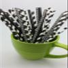 125 black and white Paper Straws - Party DIY, Mason Jars, Baby Shower, Chevron and Polka Dots view 1