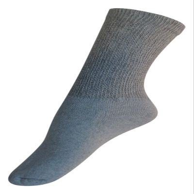 Diabetic Mens Crew Socks (3 Pack), Gray, Made in The USA (Standard Size 10-13 (Fits Shoe Size 7-11.5))
