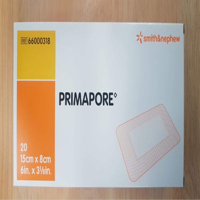 Smith & Nephew Primapore White Polyester Nonwoven Island Dressing Sterile 3-1/8 X 6 Inch 20 per Box