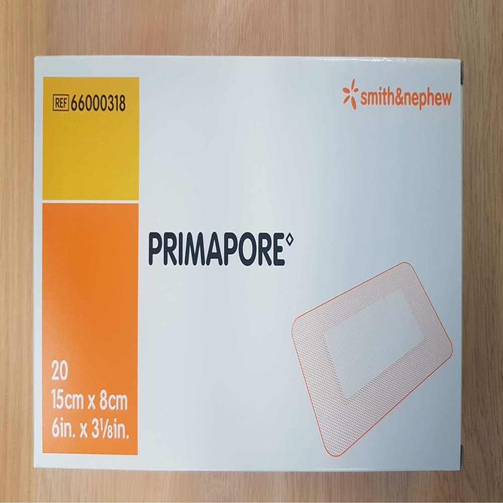 Smith & Nephew Primapore White Polyester Nonwoven Island Dressing Sterile 3-1/8 X 6 Inch 20 per Box