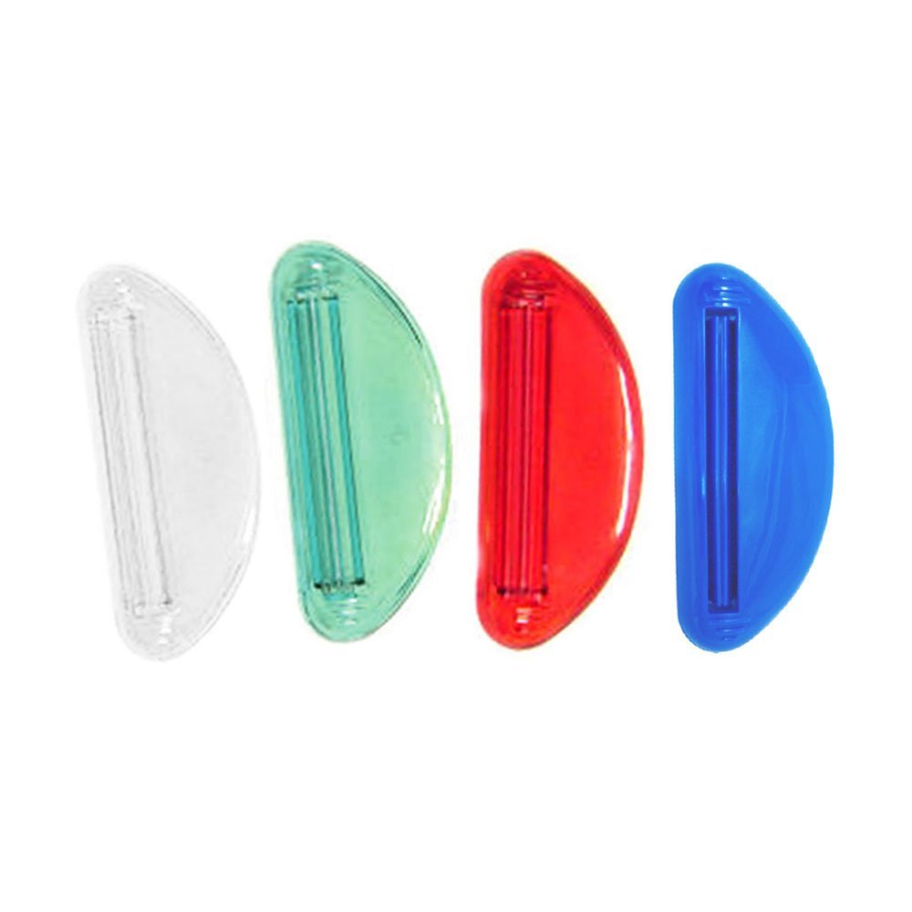 4 Ez Plastic Tube Squeezer Toothpaste Dispenser Holder Rolling Bathroom Extract