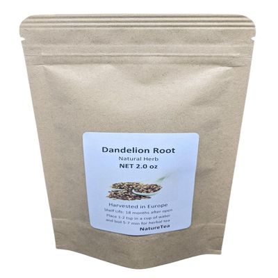 Nature Tea Dandelion Root - Taraxacum officinale Loose Root Cut (2 oz)