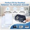 resplabs CPAP Filters for ResMed AirSense 10, AirCurve 10 & S9 Machines - Standard Disposable Filter Replacements - 60 Pack view 2