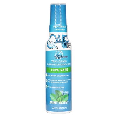 Orthodontic Cleaner by OAP Cleaner | Retainer Cleaner, Denture Cleaner, and Mouth Guard Cleaner | 60 Second Gel Cleanser | Paraben, Sulfate and Triclosan Free | 60 mL Bottle