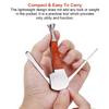 3 Packs 3-in-1 Cleaner Tamper Tool Stainless Steel Reamers Tamper Scraper Nozzle Cleaner Tool Set view 4