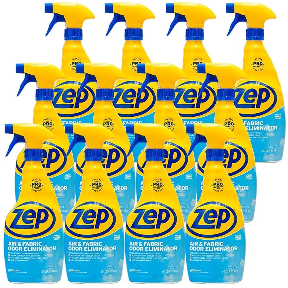 Zep Air and Fabric Odor Eliminator and Freshener - 32 oz (Pack of 12) ZUAIR32 - Neutralizes Tough Unwanted Odors on Contact. Refresh Your Home, Office and Business