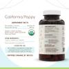 HerbEra California Poppy 120 Capsules, 800 mg, USDA Organic California Poppy (Eschscholzia Californica) Dried Herb and Flower (120 Capsules) view 3
