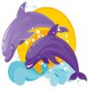 12 -Fun Loving Dolphins Edible Cupcake Toppers view 1