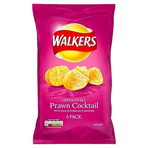 Walkers Prawn Cocktail Flavour Crisps Multipack 6 x 25g by Walkers