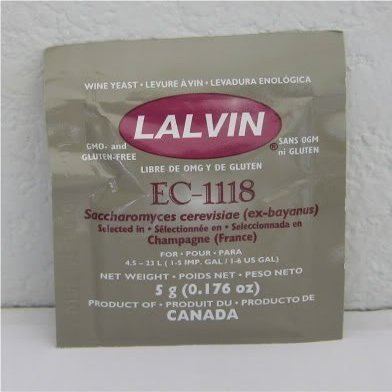 EC-1118 Saccharomyces bayanus 3 (5 g. Pouchs) by SocalHomeBrew