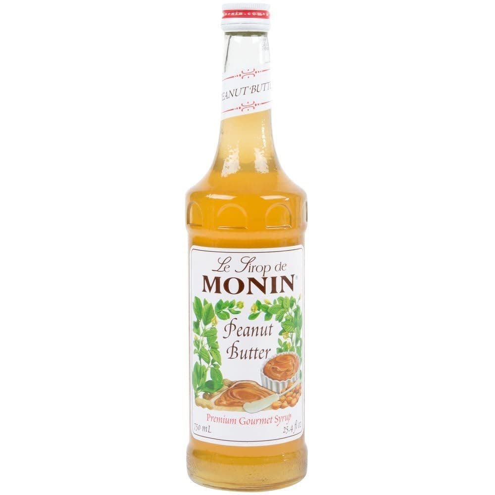 Monin - Peanut Butter Syrup, Creamy Peanut Flavor, Great for Shakes, Smoothies, and Desserts, Non-GMO, Gluten-Free (750 ml)