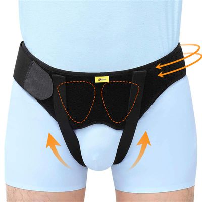 TENB Hernia Belt for Men Hernia Support Truss for Single/Double Inguinal or Sports Hernia, Adjustable Waist Strap with 2 Removable Compression Pads Breathable Material (Medium)