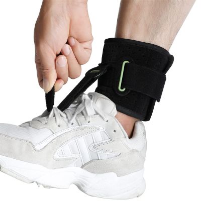 Adjustable Drop Foot Brace Foot Up AFO Brace Unisex Fits for Right/Left Foot Orthosis Ankle Brace Support, Improve Walking Gait, Effective Relieve Pain for Achilles Tendon (Black)
