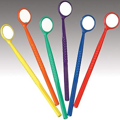 Plasdent 200MMR-A Disposable Plastic Mouth Mirrors Front Surface Assorted 48/Pk