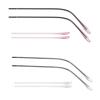 2 Pairs TR Material Eyeglasses Replacement Accessories Ear Anti-Slip Holder Long Temple Tips Ear Pads Tube Eyewear Retainers Replacement Tips for Thin Metal Eyeglass Legs(Pink+White) view 1