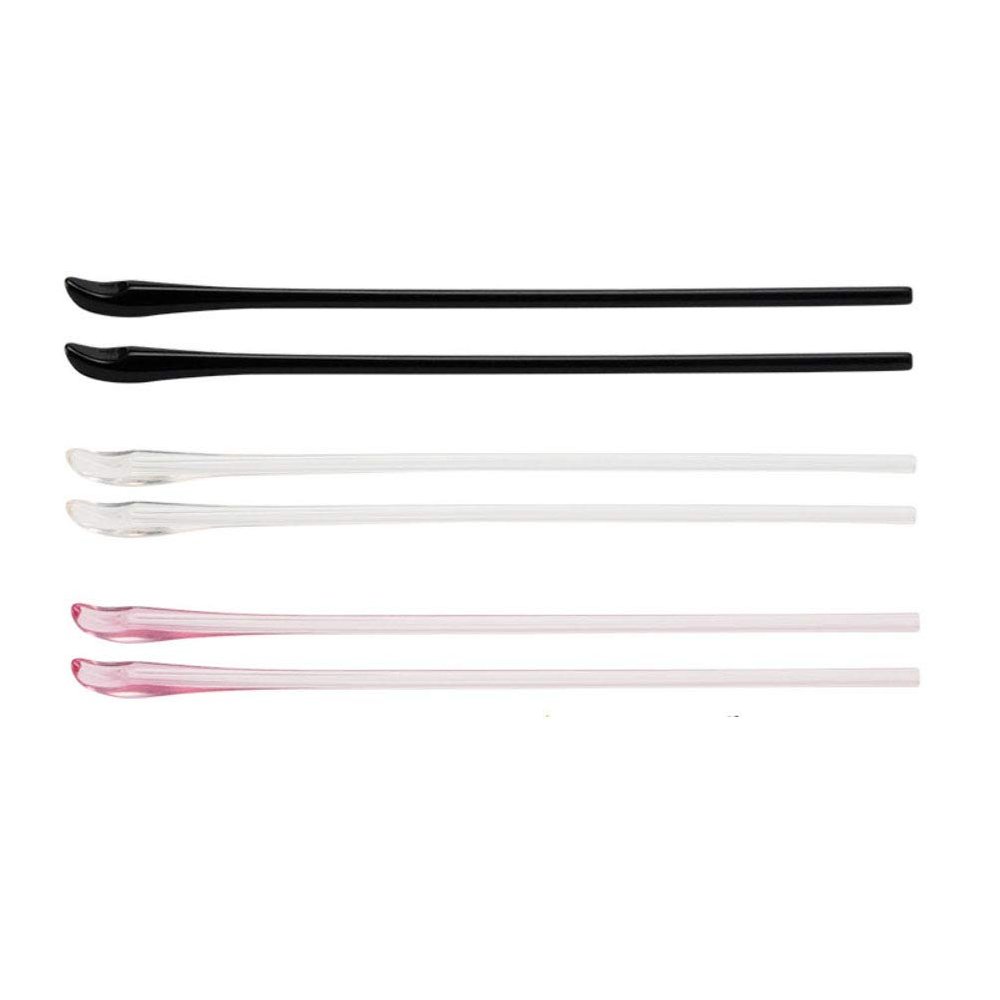 3 Pairs TR Material Eyeglasses Replacement Accessories Ear Anti-Slip Holder Temple Tips Ear Pads Tube Eyewear Retainers Comfort Replacement Tips for Thin Metal Eyeglass Legs(Black+White+Pink)