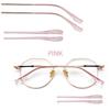 2 Pairs TR Material Eyeglasses Replacement Accessories Ear Anti-Slip Holder Long Temple Tips Ear Pads Tube Eyewear Retainers Replacement Tips for Thin Metal Eyeglass Legs (Pink) view 2