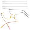 2 Pairs TR Material Eyeglasses Replacement Accessories Ear Anti-Slip Holder Long Temple Tips Ear Pads Tube Eyewear Retainers Replacement Tips for Thin Metal Eyeglass Legs (White) view 1