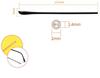 2 Pairs TR Material Eyeglasses Replacement Accessories Ear Anti-Slip Holder Long Temple Tips Ear Pads Tube Eyewear Retainers Replacement Tips for Thin Metal Eyeglass Legs (White) view 2