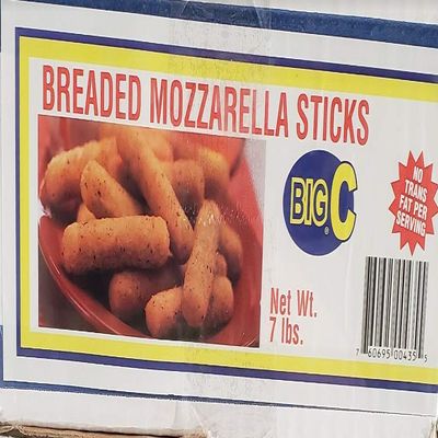 Big C Breaded Mozzarella Sticks 7lbs -Frosted-