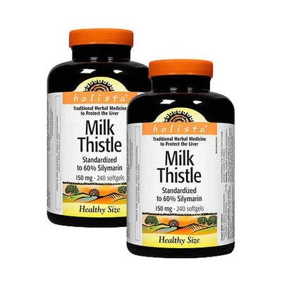 2 Bottles x Holista Milk Thistle 150 mg, 240 softgels