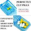 JohnBee Pill Cutter | Best Pill Cutter for Small or Large Pills | Designed in The USA| Cuts Vitamins | Includes Keychain Pill Holder (Blue) view 3