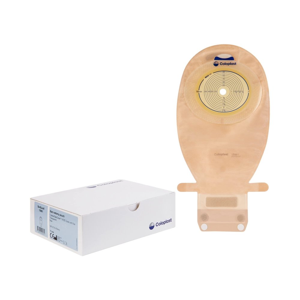 SenSura Xpro Ostomy Pouch Drainable 0.375 to 3" Stoma 11.5"L 1pc System Transparent 15981, 10 Ct