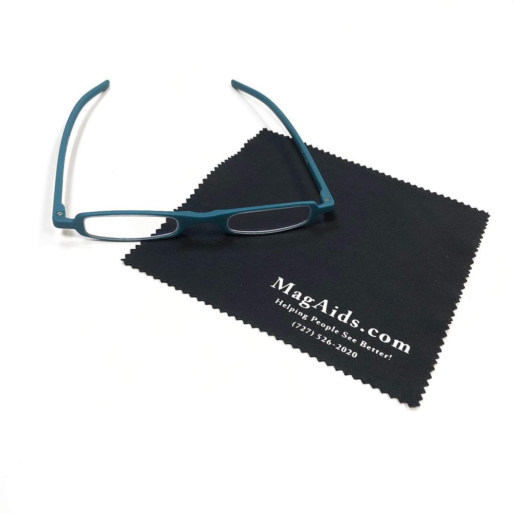 +1.25 Diopter SlimViews Reading Glasses - Oceanic with Microfiber Cloth