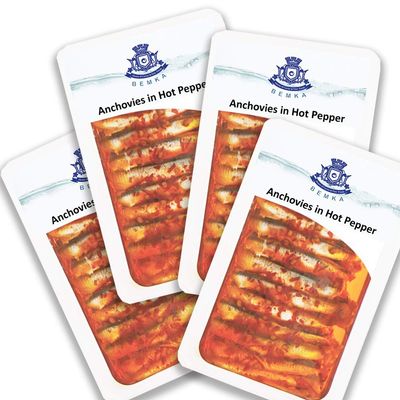 ANCHOVIES IN HOT PEPPER SAUCE (4 PACKS OF 7 OZ)