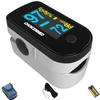 CHOICEMMED Black Dual Color OLED Finger Pulse Oximeter - Blood Oxygen Saturation Monitor with Color OLED Screen Display and Included Batteries - O2 Saturation Monitor view 1