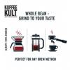 Koffee Kult Dark Roast Whole Bean Coffee 100% Arabica Coffee Beans, Gourmet Artisan Blend with Chocolate & Cinnamon Notes - 80oz Resealable Bag view 3