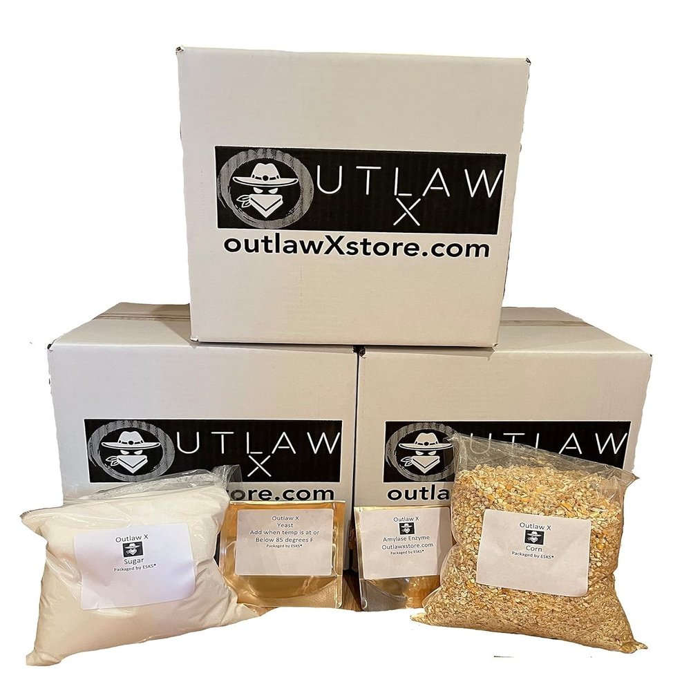 Complete Corn Whiskey Mash & Fermentation Kit Moonshine by Outlaw X