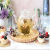 Teabloom Eternal Love Teapot  Glass Teapot (36 oz), Heart-Topped Lid, Glass Loose Leaf Tea Infuser + 2 Gourmet Blooming Teas - Thermal Shock Resistant - Stovetop Safe view 2